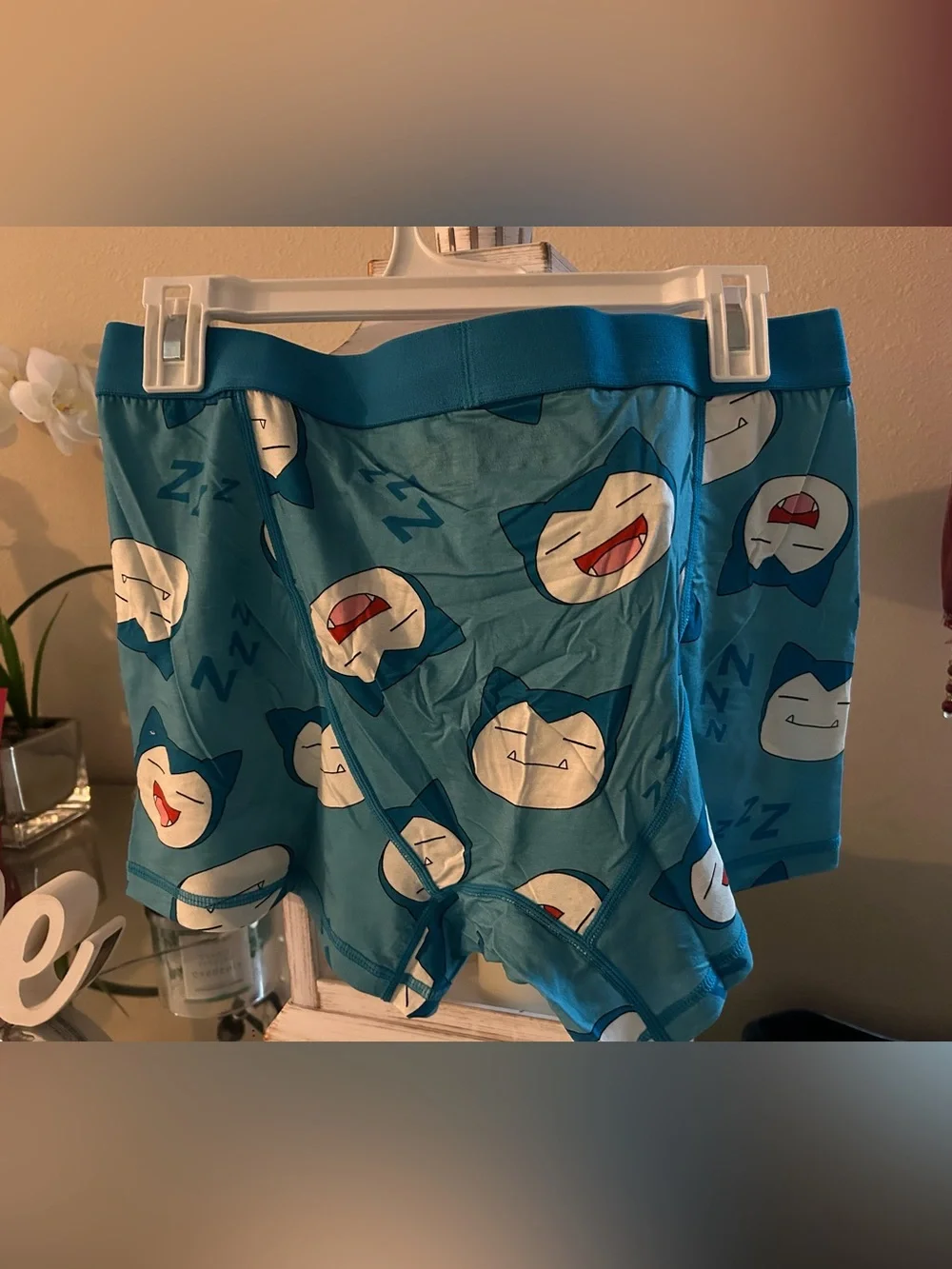 Bioworld Men's Boxer Briefs - Teal Snorlax Pattern